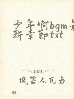 少年啊bgm最新章节txt