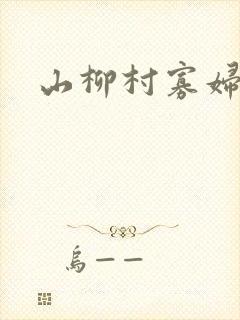 山柳村寡妇情史