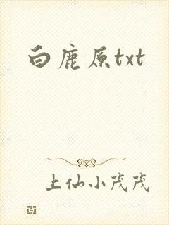 白鹿原txt