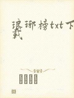 琅琊榜txt下载