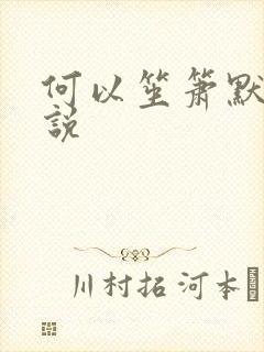 何以笙箫默 小说