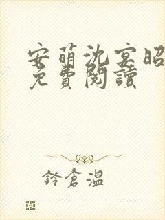 安萌沈宴昭小说免费阅读