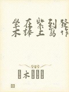 坐在紫到发黑的木棒上写作业