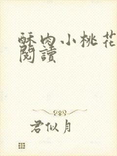 酥肉小桃花全文阅读