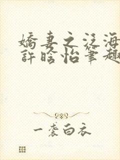 娇妻之泛海之舟许晗怡笔趣阁