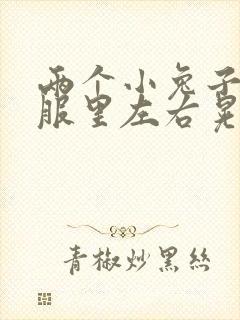 两个小兔子在衣服里左右晃