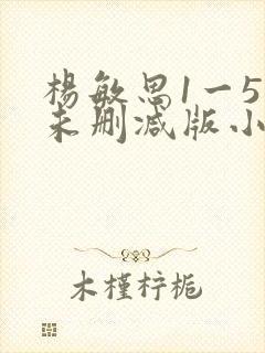 杨敏思1一5集未删减版小说
