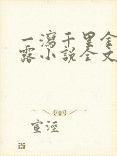 一泻千里金银花露小说全文免费阅读