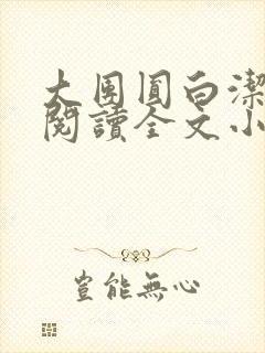 大团圆白洁免费阅读全文小说