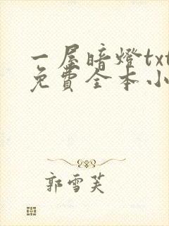 一屋暗灯txt免费全本小说电子书