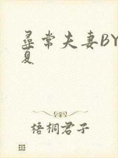 寻常夫妻BY写夏