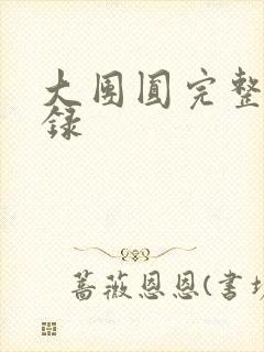 大团圆完整版目录