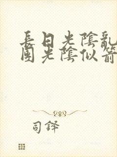 长日光阴乱作一团光阴似箭眇眇翟