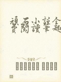 顽石小说全文免费阅读笔趣阁