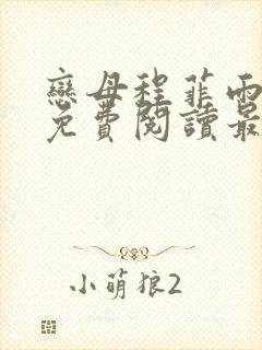 恋母程菲雨全文免费阅读最新章节