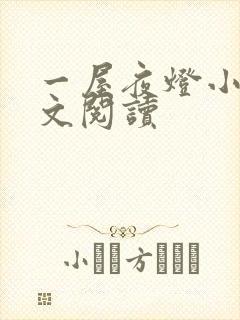 一屋夜灯小说全文阅读