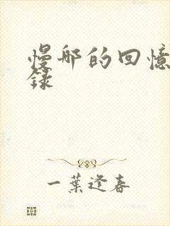 慢哪的回忆录目录