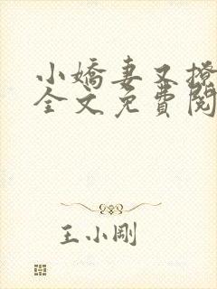 小娇妻又撩又甜全文免费阅读
