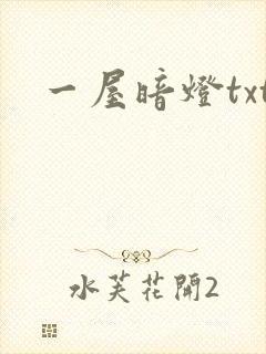一屋暗灯txt