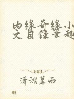 内缘奇缘小说全文目录笔趣阁