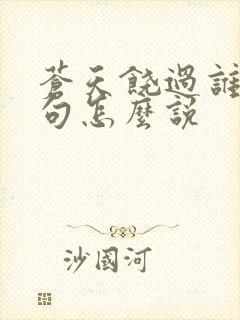 苍天饶过谁上一句怎么说