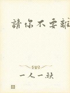 请你不要离开我