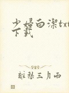 少妇白洁txt下载