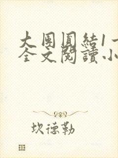 大团圆结1一6全文阅读小说