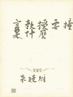 言教授要撞坏了是什么