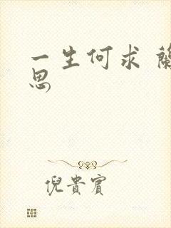 一生何求 兰思思