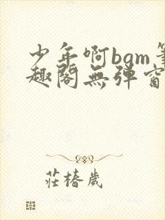 少年啊bgm笔趣阁无弹窗免费