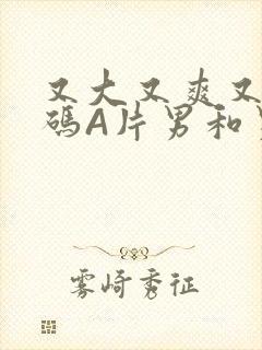 又大又爽又黄无码A片男和男