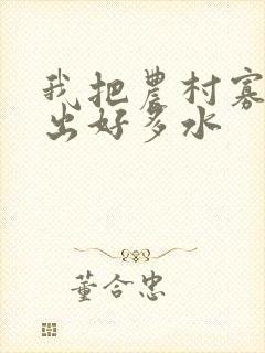 我把农村寡妇日出好多水