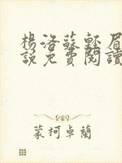 杨洛苏轻眉笔小说免费阅读