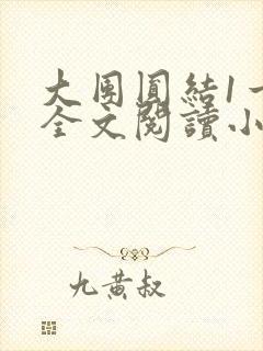 大团圆结1一6全文阅读小说