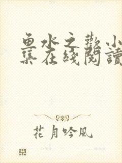 鱼水之欢小说全集在线阅读