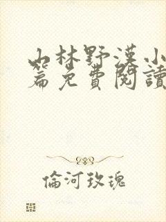 山林野汉小说全篇免费阅读