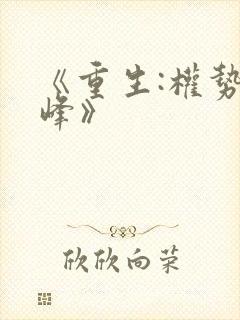 《重生:权势巅峰》