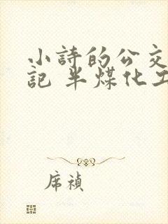 小诗的公交车日记 半煤化工