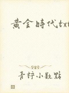 黄金时代txt