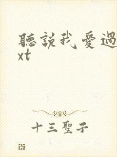 听说我爱过你txt