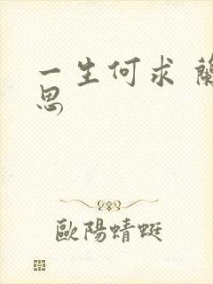 一生何求 兰思思