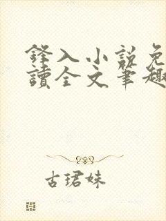 锋入小说免费阅读全文笔趣阁