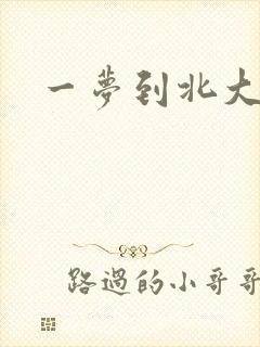 一梦到北大