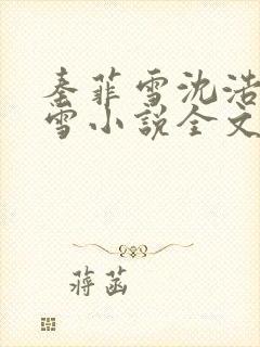 秦菲雪沈浩秦菲雪小说全文免费阅读求书