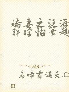 娇妻之泛海之舟许晗怡笔趣阁