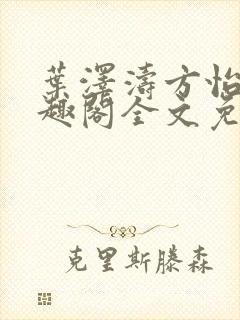 叶泽涛方怡梅笔趣阁全文免费阅读