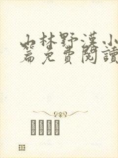 山林野汉小说全篇免费阅读