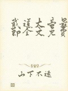 武道大帝最新章节全文免费阅读