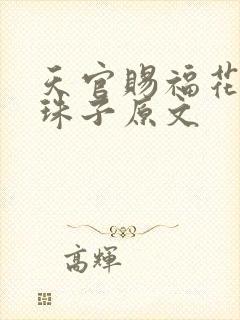 天官赐福花怜塞珠子原文